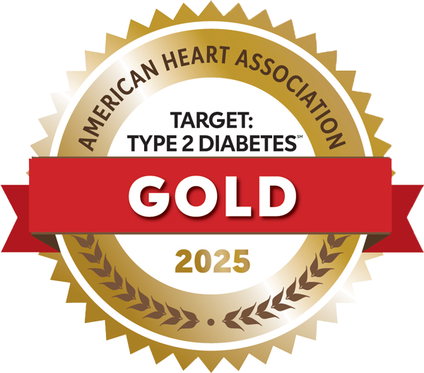 American Heart Association Type 2 Diabetes Gold award.